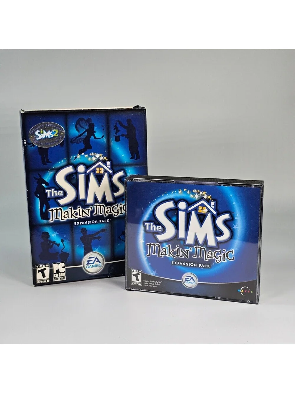 The Sims Makin Magic PC Expansion Pack Big Box 2-Disc Set EA Games Maxis 2003